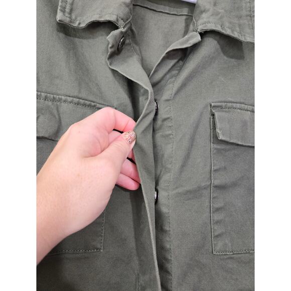 A NEW DAY Military Army Green Utility Jacket Colorful Beaded Gorpcore XXL - Picture 12 of 16